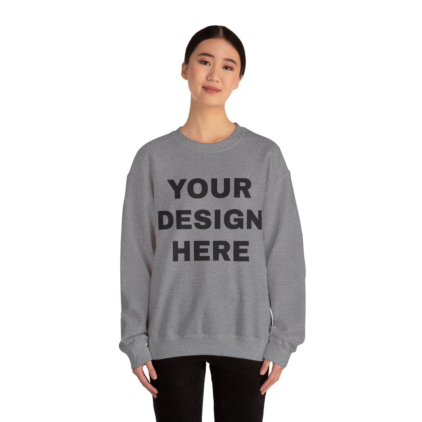 Custom Text Personalized Your Design on Unisex Heavy Blend™ Crewneck Sweatshirt