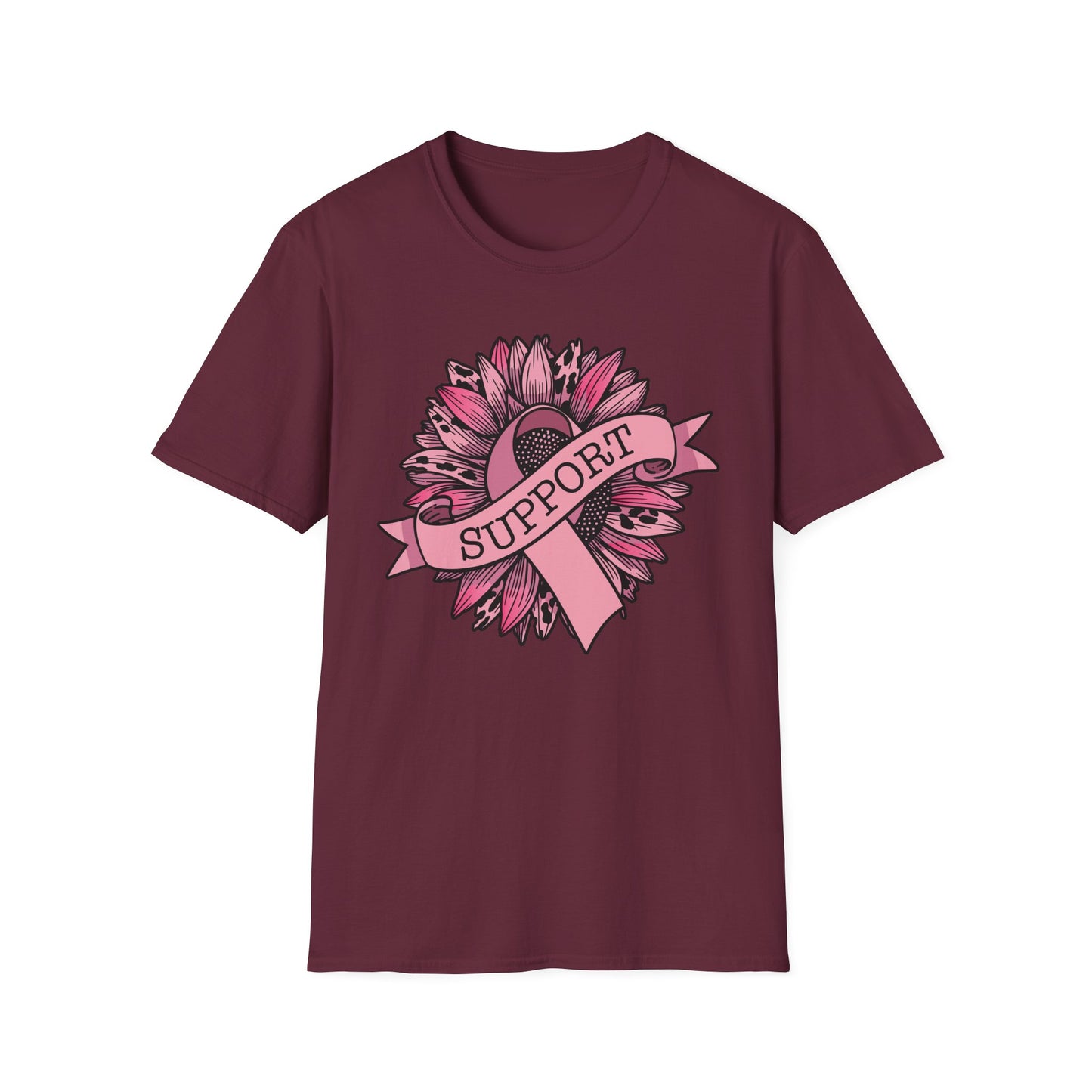 Sunflower Pink Breast Cancer Awareness Women Warrior T-Shirt For Men Women