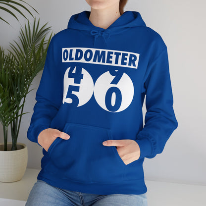 Funny Oldometer Odometer 50th Birthday Gift 50 yrs Old Joke Hoodie For Men Women Hoodie