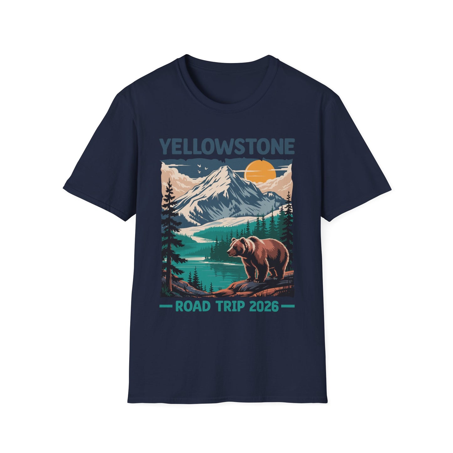 Yellowstone Road Trip 2026 Family National Park Outdoor T-Shirt For Men Women