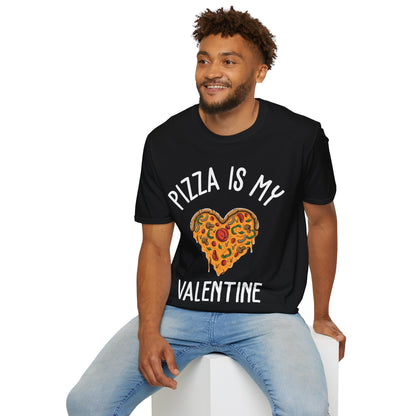 Funny Pizza Is My Valentine Love Heart Valentines Day Girl Boy Foodie Food T-Shirt