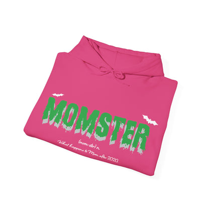 Womens Momster Broomstick Funny Halloween Party Mom Mothers Day Hoodie