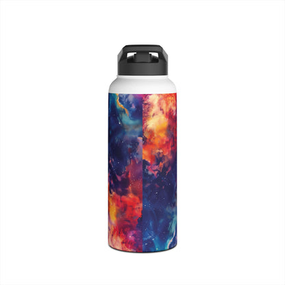 Galaxy Vibrant Pattern Stainless Steel Water Bottle with Twist-on Lid and Double-Wall Vacuum Insulation