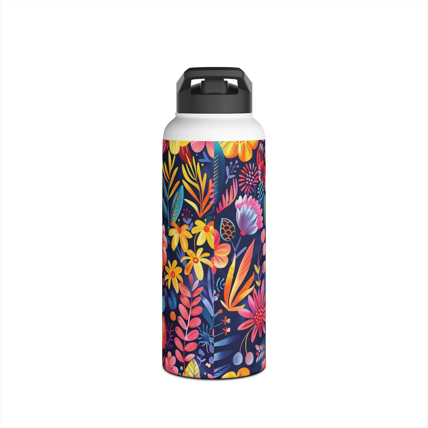 Fantasy Wonderland Pattern Stainless Steel Water Bottle with Twist-on Lid and Double-Wall Vacuum Insulation