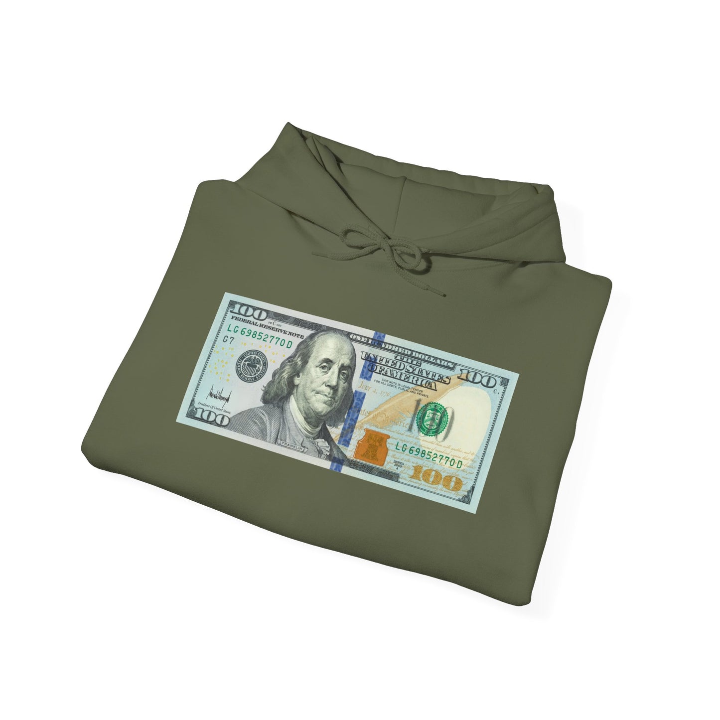 Funny Pro Trump 100 Dollar Bill Donald Trump Signature 4th of July American Patriot Support Trump Gift Hoodie