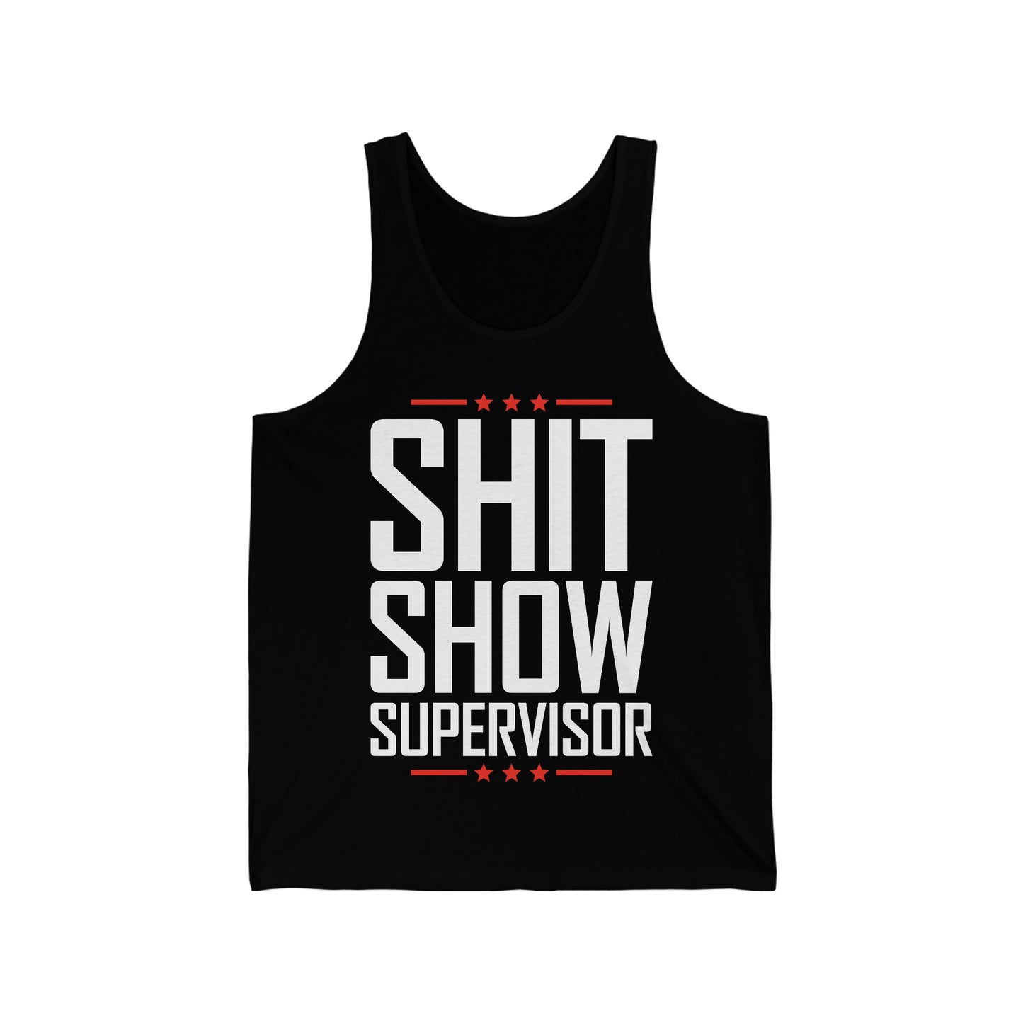 Shit Show Supervisor Retro Funny Sarcastic Adult Humor Tank Top for Men Women