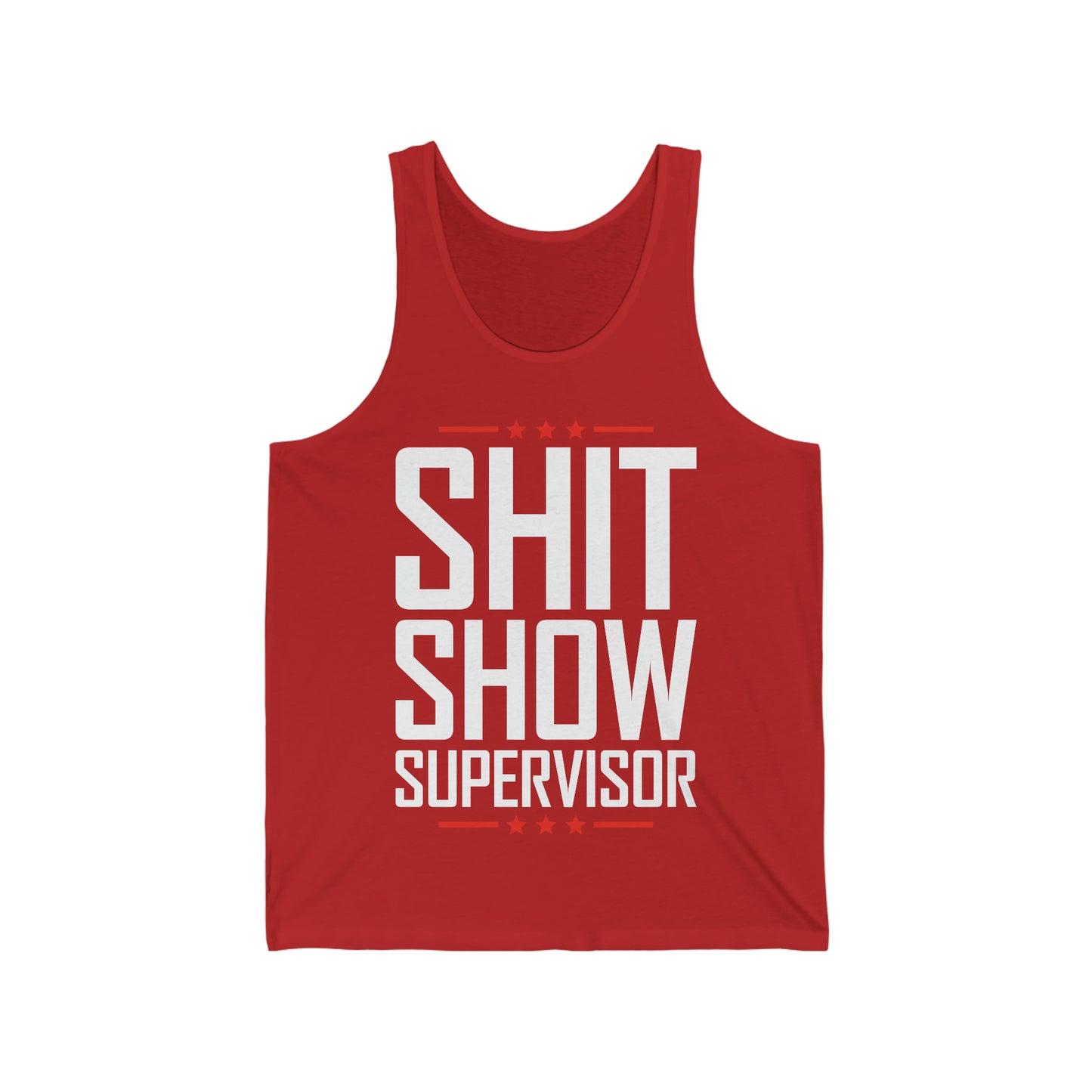 Shit Show Supervisor Retro Funny Sarcastic Adult Humor Tank Top for Men Women