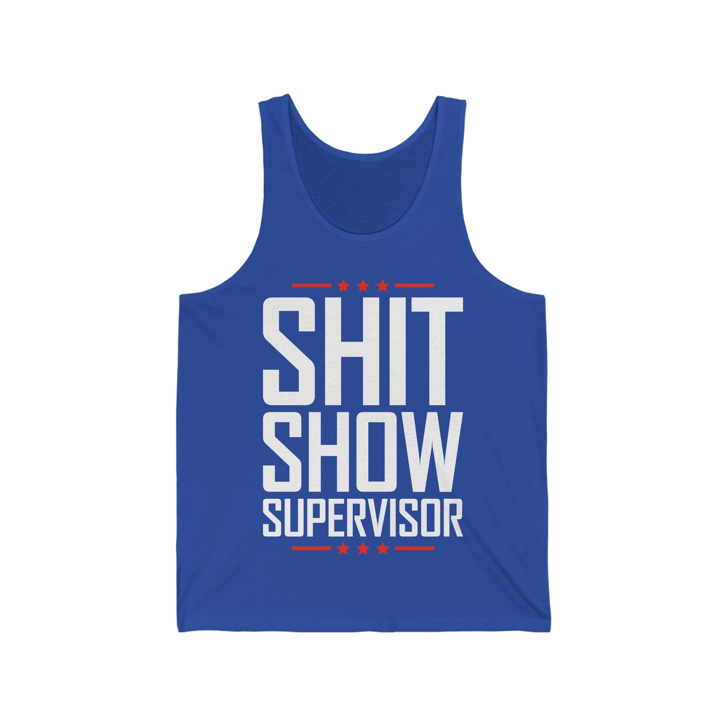 Shit Show Supervisor Retro Funny Sarcastic Adult Humor Tank Top for Men Women