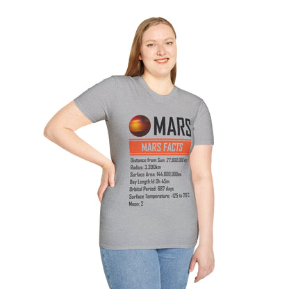 Mars Facts About Mars Planet Space Lover T-Shirt Men Women