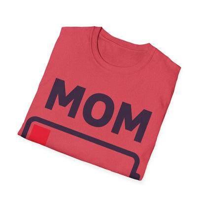 Funny Mom Tired Low Battery Mothers Day T-Shirt