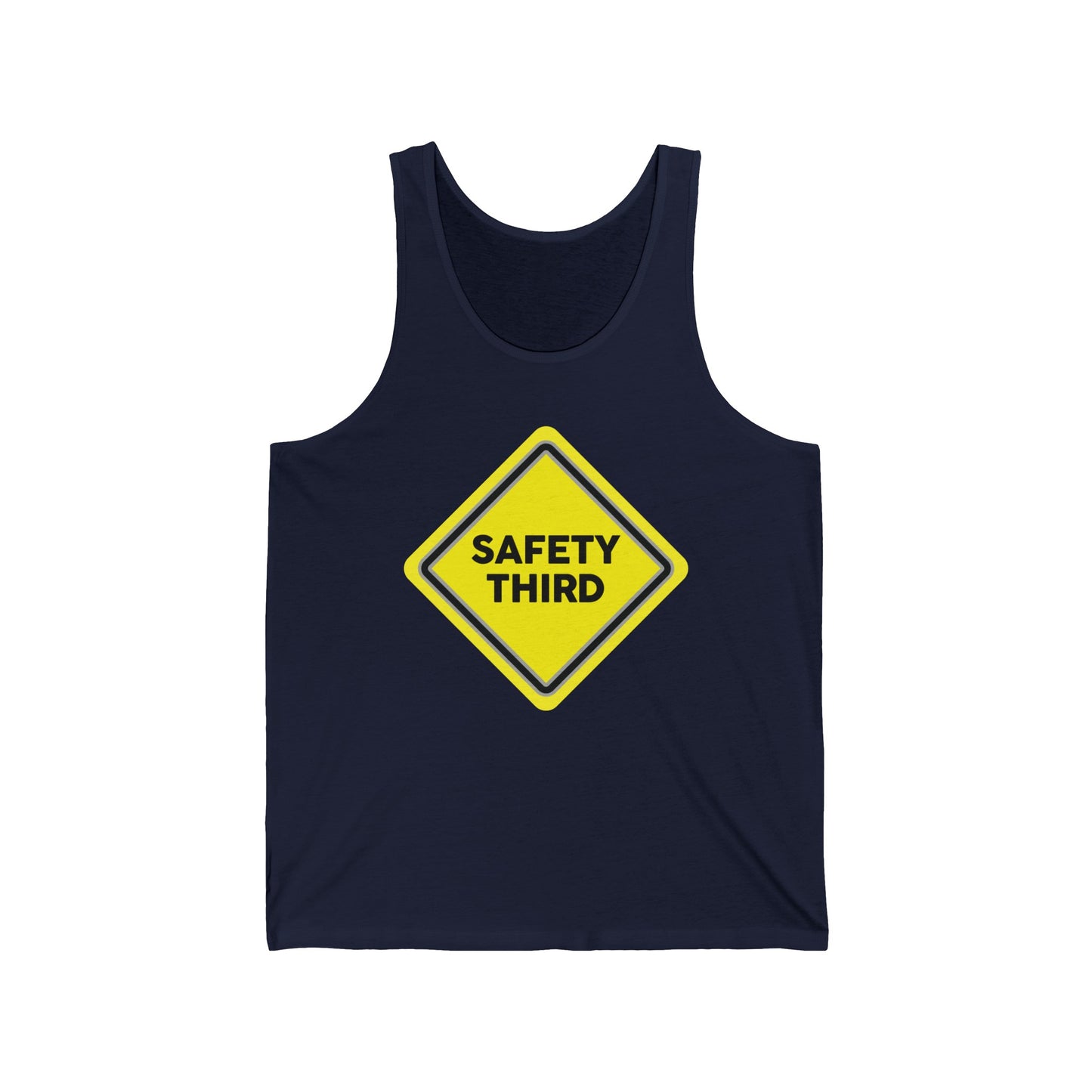 Funny Safety 3rd Third Distress Fun Tank Top For Men Women Travelers