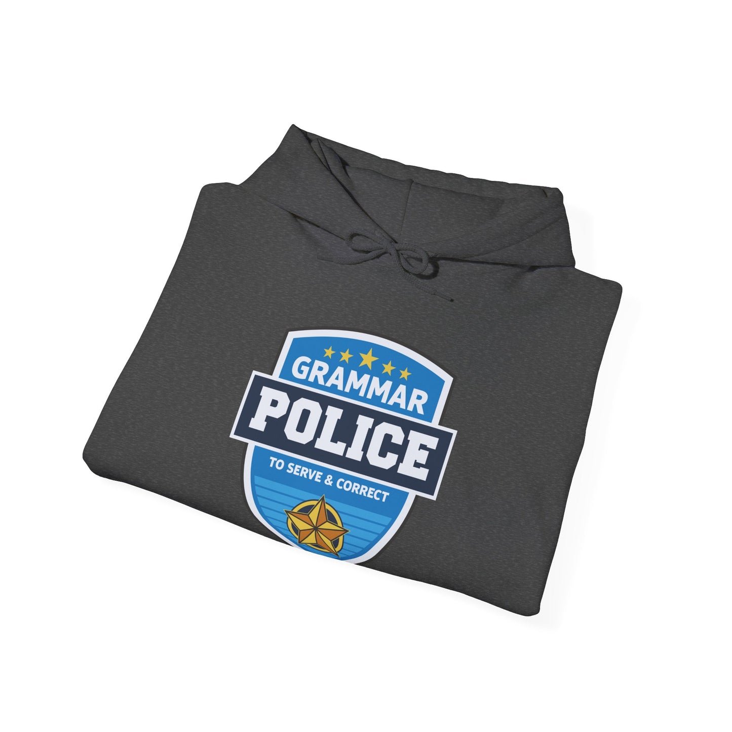 Grammar Police Badge To Serve and Correct Teacher Student Hoodie For Men Women