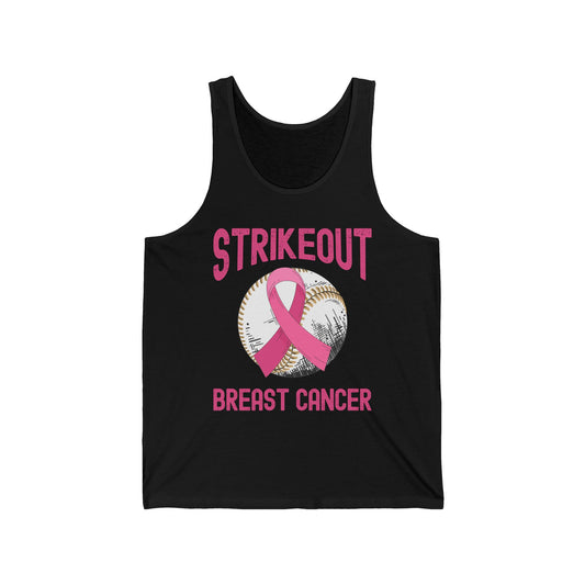 Strike Out Breast Cancer Baseball Fight Awareness Tank Top Men Women