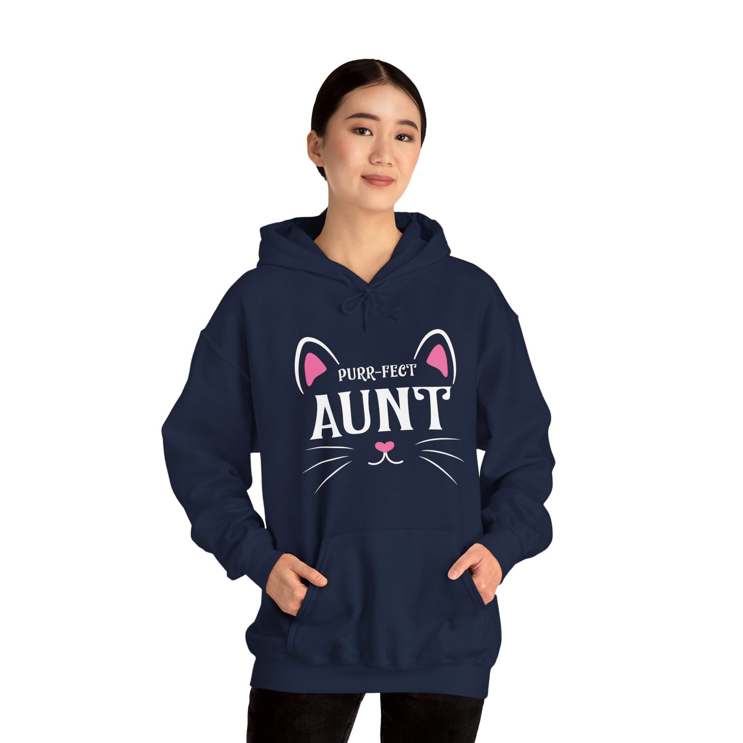 PURR-FECT Aunt Funny Cat Lover Cute Funny Kitten Hoodie Gift For Men Women Hoodie