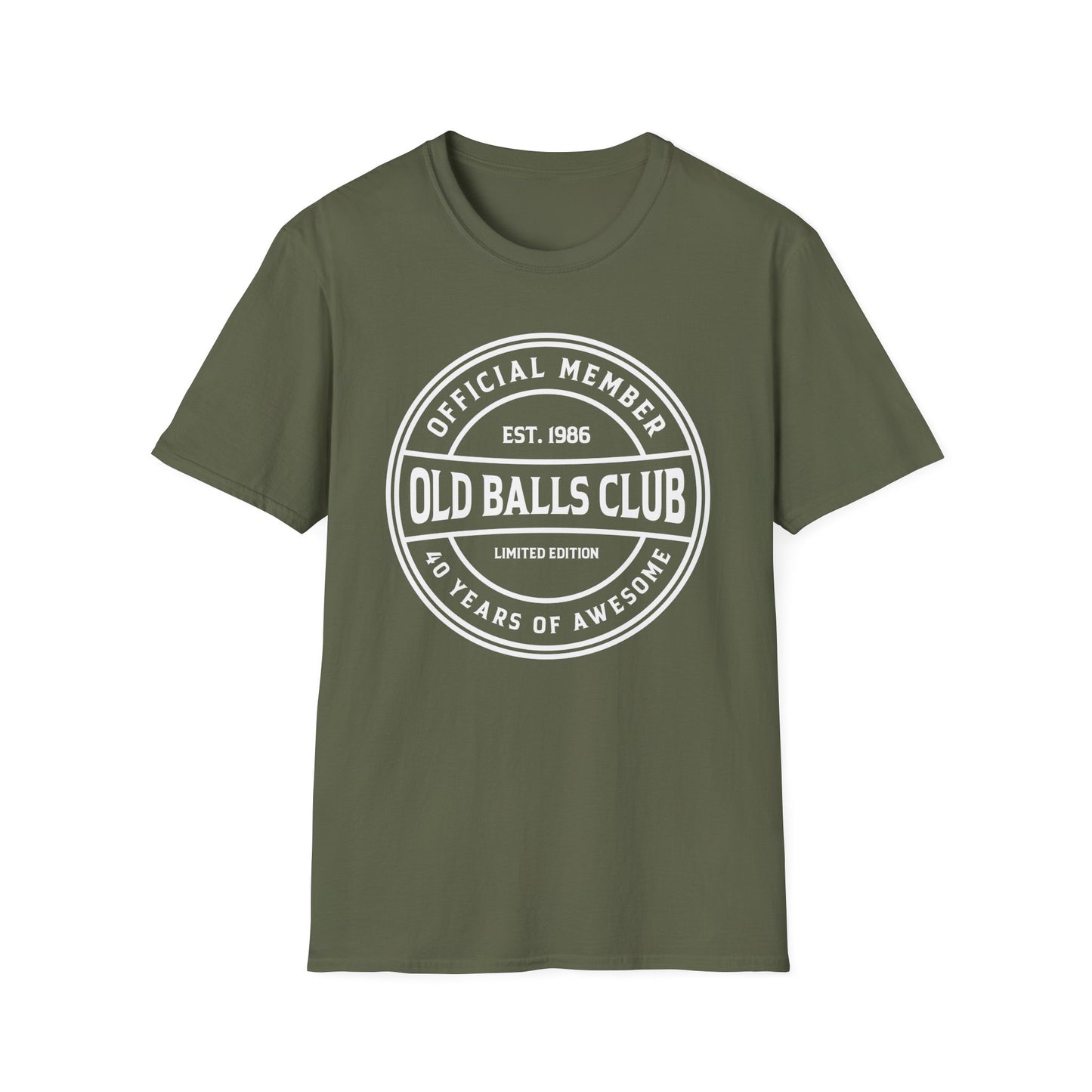 Mens Old Balls Club 40 Years Awesome Forty 40th Birthday Farthers Day T-Shirt