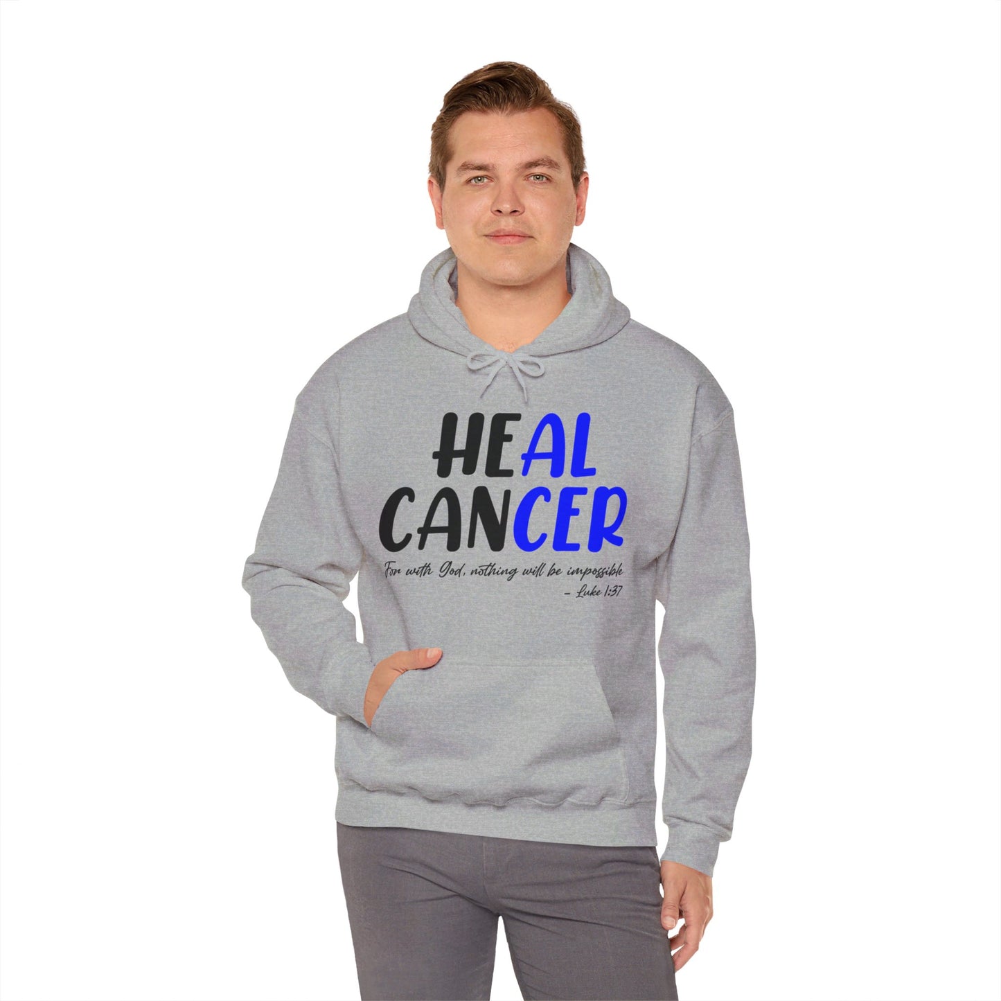 Colon Cancer Faith Bible Verse CRC Awareness Support Heal Family Hoodie For Men Women
