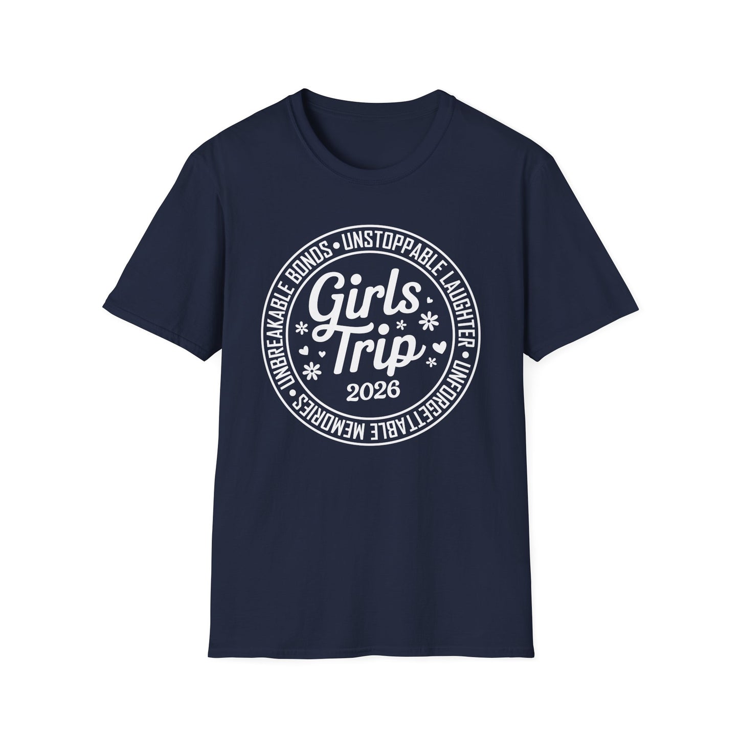 Funny Girls Trip 2026 Friends Weekend Sisters Vacation Matching T-Shirt For Women