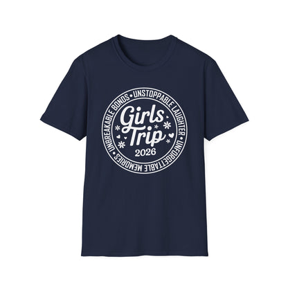 Funny Girls Trip 2026 Friends Weekend Sisters Vacation Matching T-Shirt For Women
