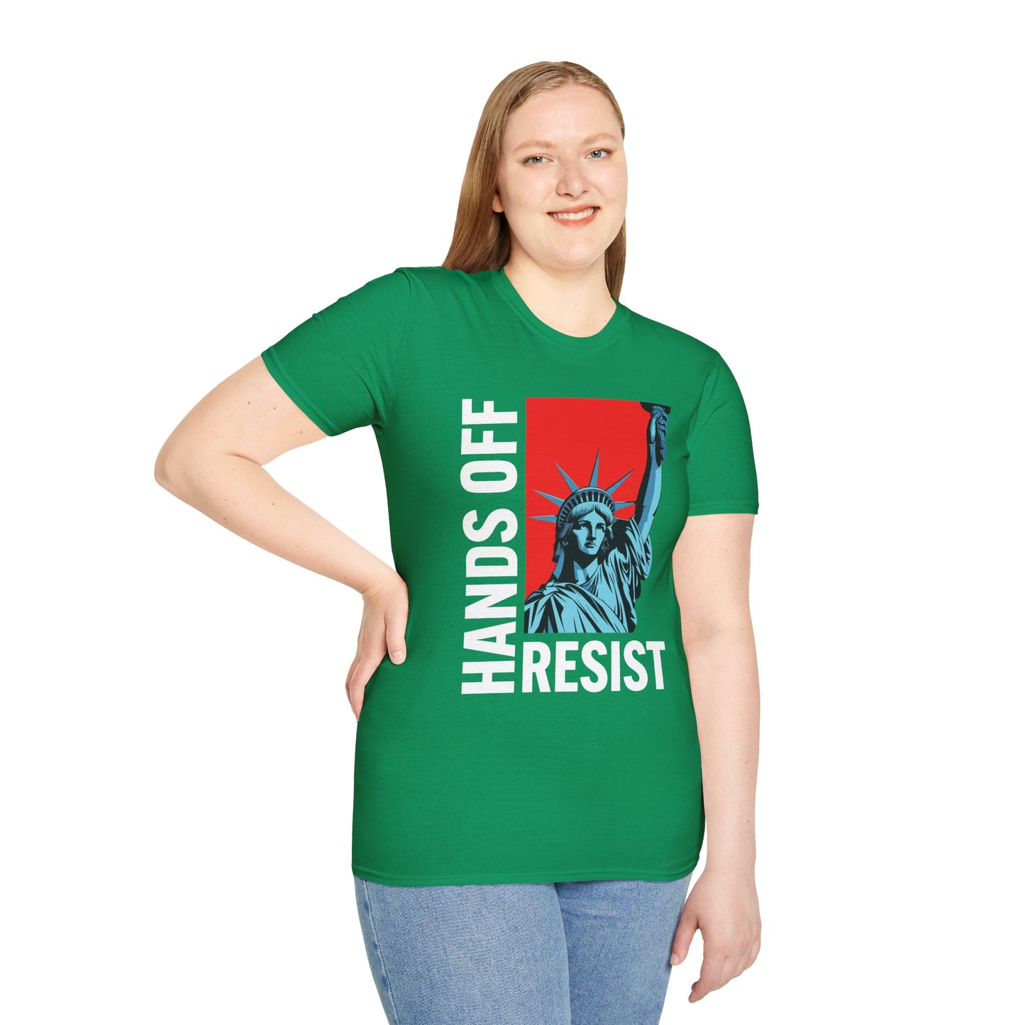 Resist Statue of Liberty Hands Off Resistance Protest T-Shirt For Men Women