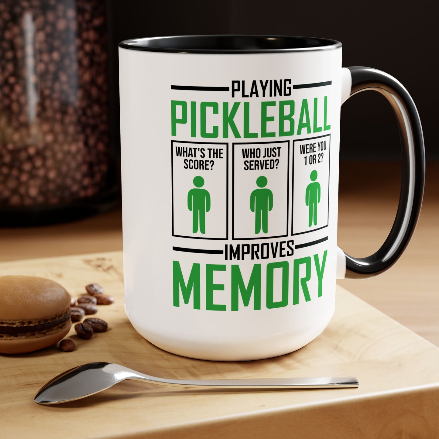Funny Playing Pickleball Improves Memory Dink Player Coffee Mug