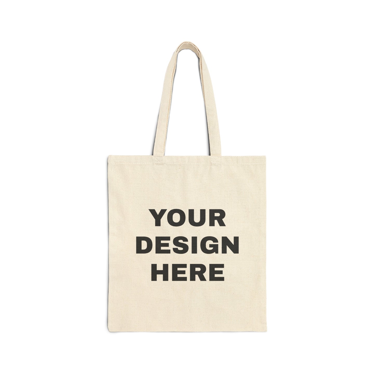 Custom Text Personalized Your Design on Cotton Canvas Tote Bag