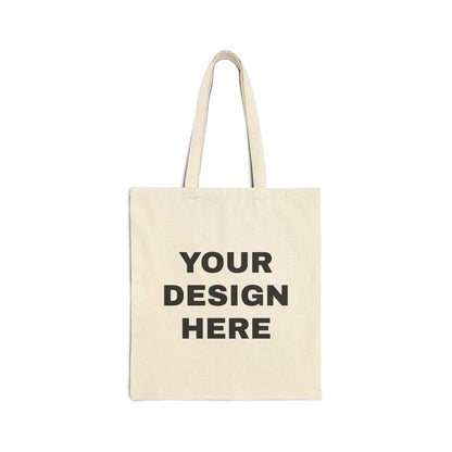 Custom Text Personalized Your Design on Cotton Canvas Tote Bag