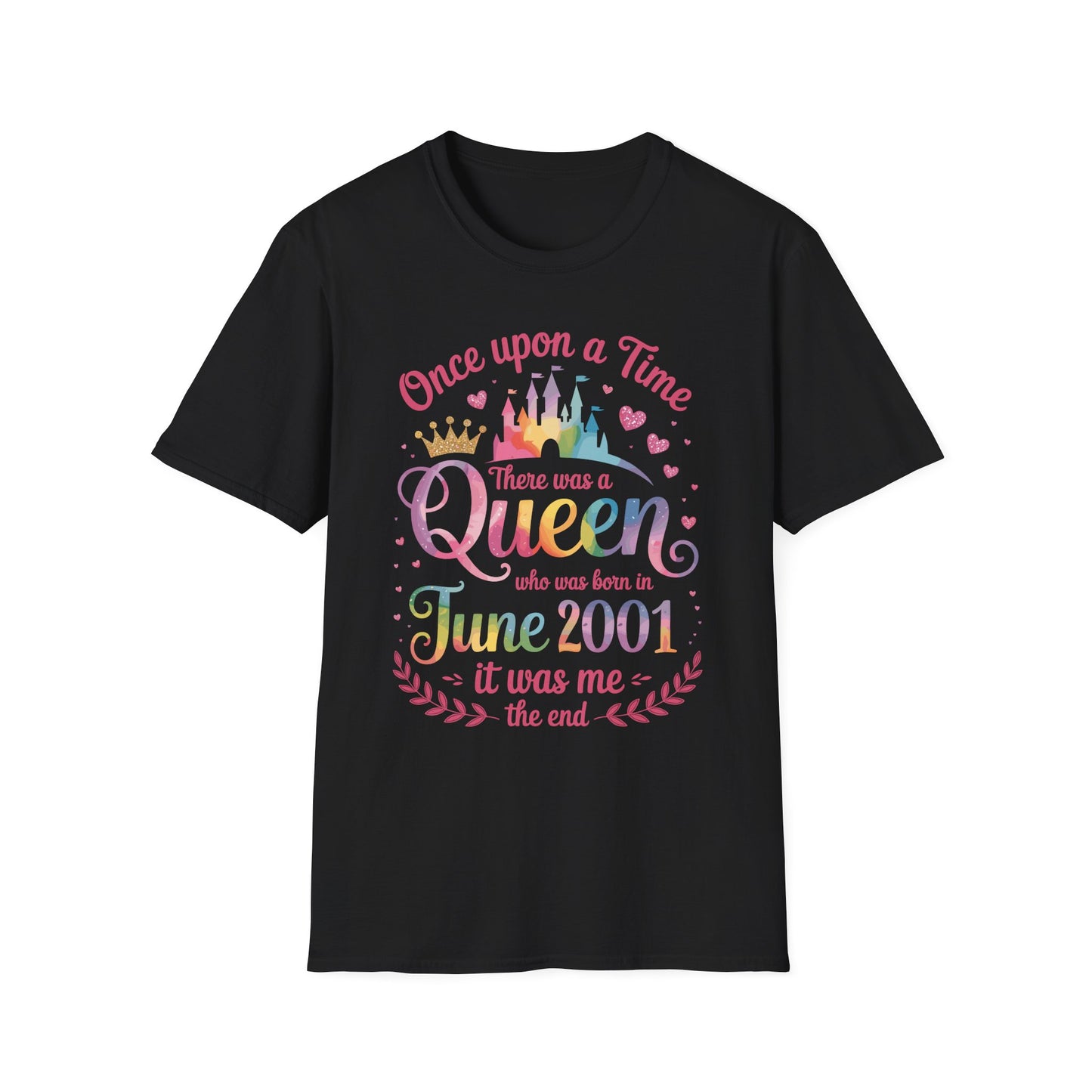 Funny 25 Years Old Birthday Girl 25 Birthday Queen June 2001 T-Shirt For Women