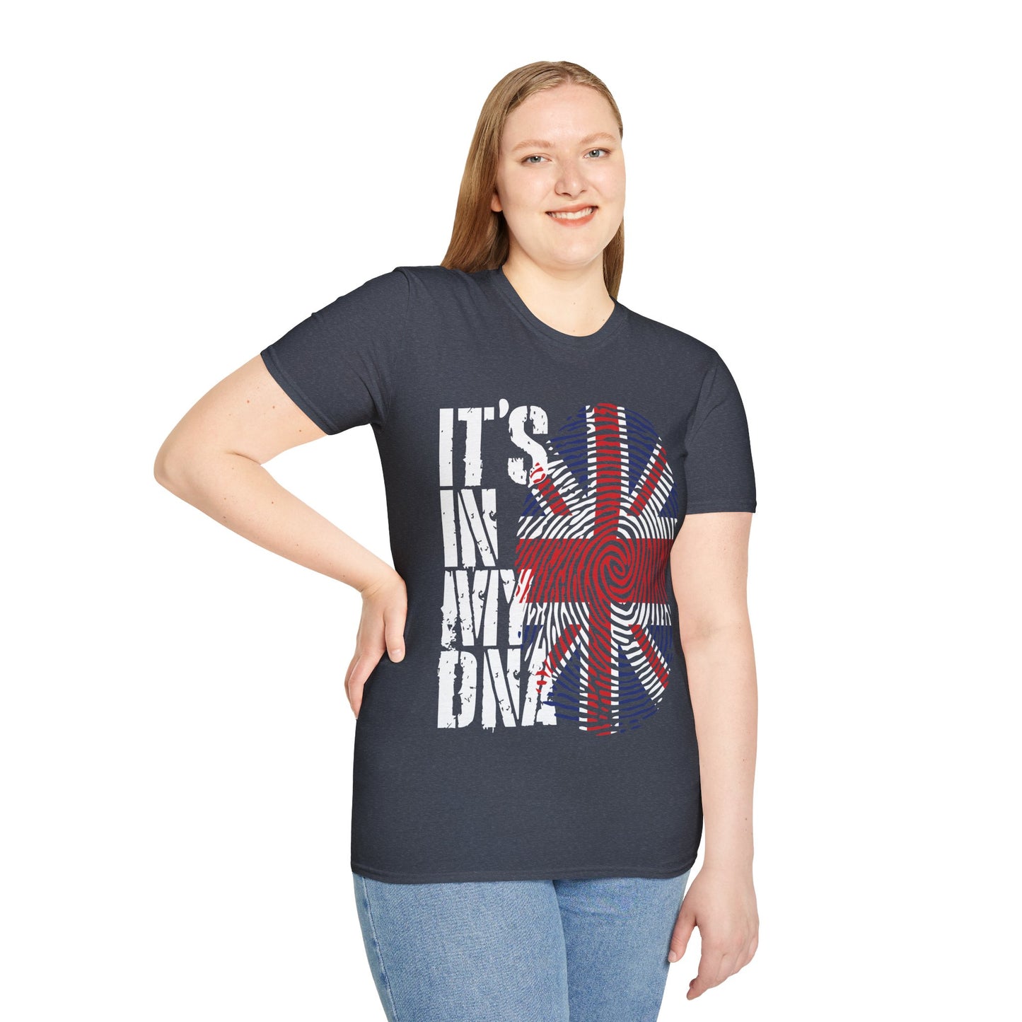 Funny Its In My DNA British Flag England UK Britain Union Jack T-Shirt For Men Women T-Shirt