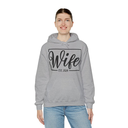 Wife Est 2024 Just Married Honeymoon Wedding Couples  Hoodie For Women Hoodie