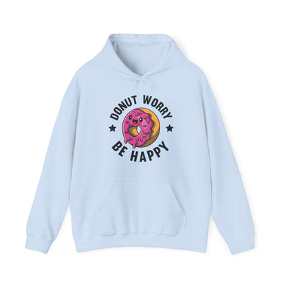 Funny Donut Worry Be Happy Foodie Donut Lovers Hoodie For Men Women Hoodie