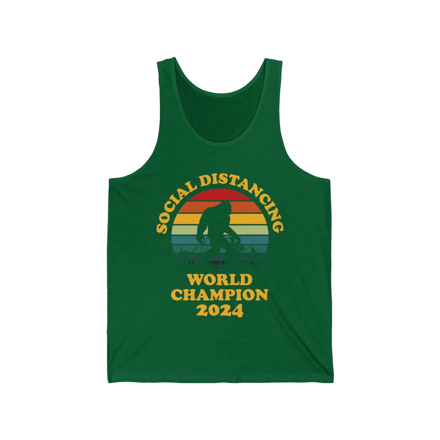 Bigfoot Social Distancing World Champion 2024 Tank Tops  For Men Women