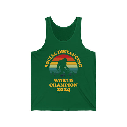 Bigfoot Social Distancing World Champion 2024 Tank Tops  For Men Women