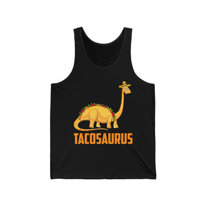 Funny Tacosaurus Cinco de Mayo Tank Top Taco Food Dinosaur Tank Tops