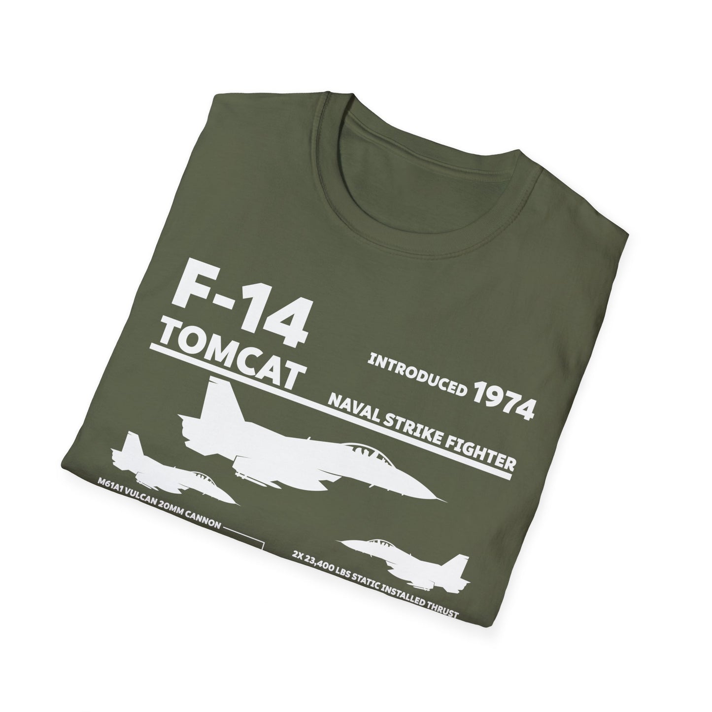 F-14 Tomcat Navy Fighter Jet Diagram Enthusiast T-Shirt For Men Women T-Shirt