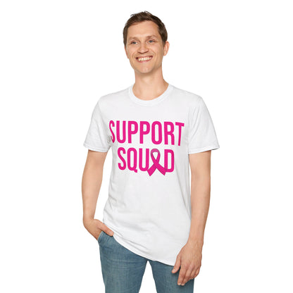 Support Squad Breast Cancer Warrior Awareness October Pink T-Shirt