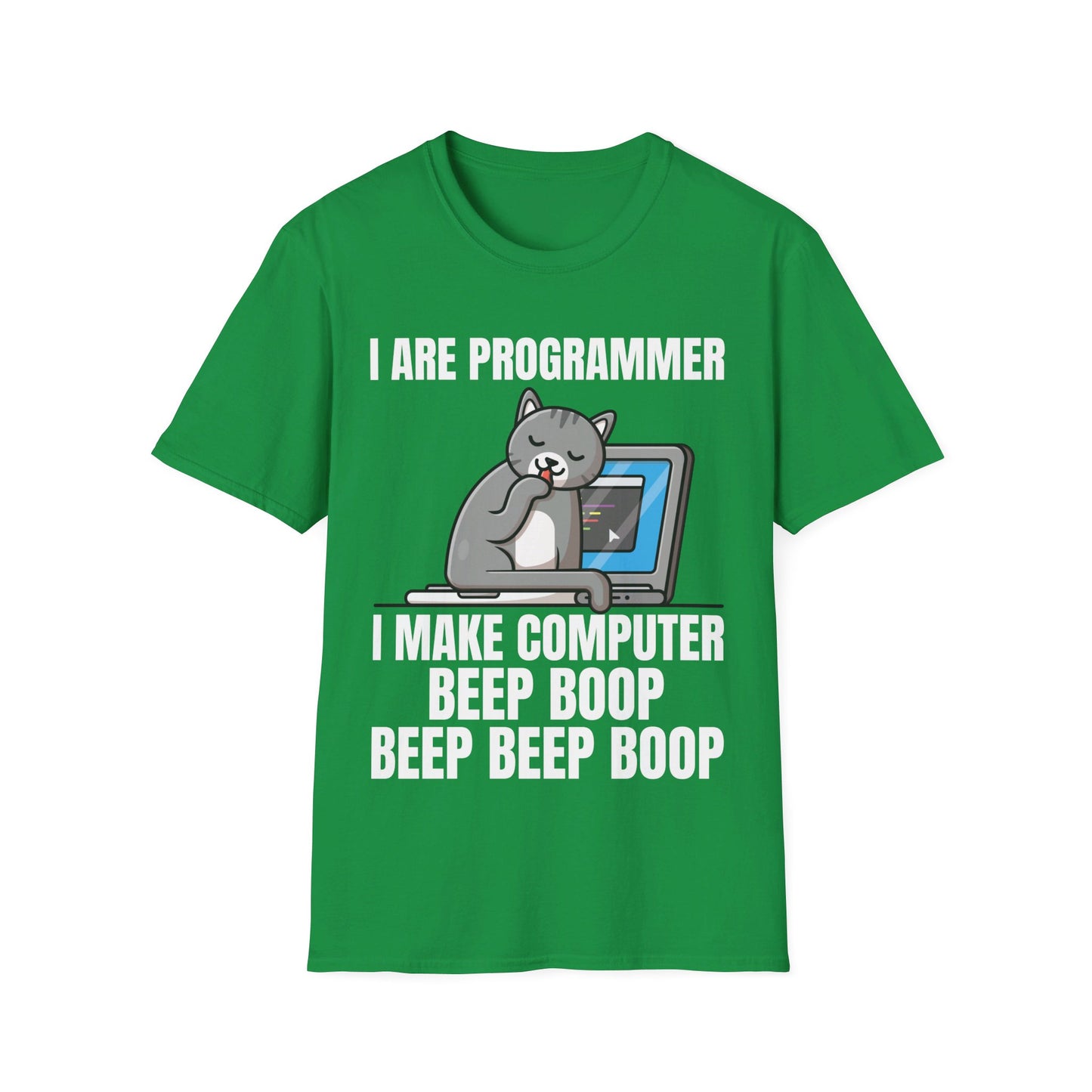 Funny I Are Programmer I Make Computer Beep Boop Cute Cat T-Shirt For Men Women T-Shirt