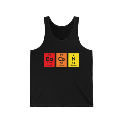 Funny The Chemistry of Bacon Tank Tops Funny Nerdy Periodic Table Science