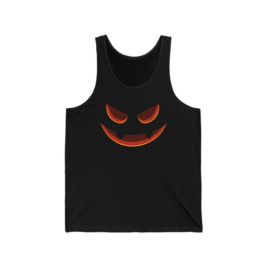 Funny Pumpkin Scary Smile Halloween Costume Tank Top Men Women