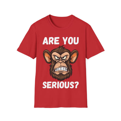 Humor are You Serious Grumpy Funny Monkey Meme T-Shirt