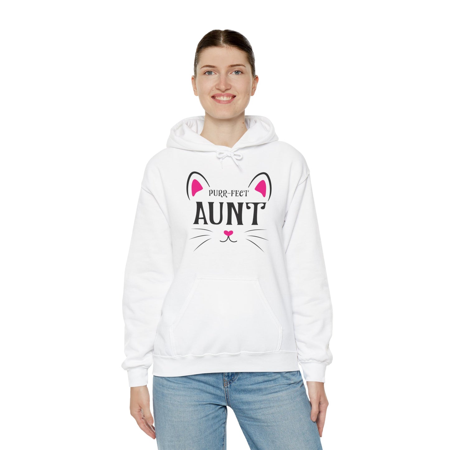 PURR-FECT Aunt Funny Cat Lover Cute Funny Kitten Hoodie Gift For Men Women Hoodie