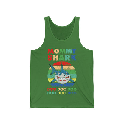 Funny Mommy Shark Vintage Doo Doo Doo Mothers Day Birthday Gift Tee Tank Tops Women