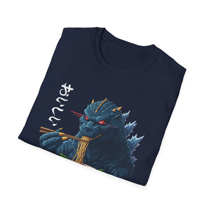 Funny Kaiju Eating Ramen Japanese Monster Lover Birthday T-Shirt