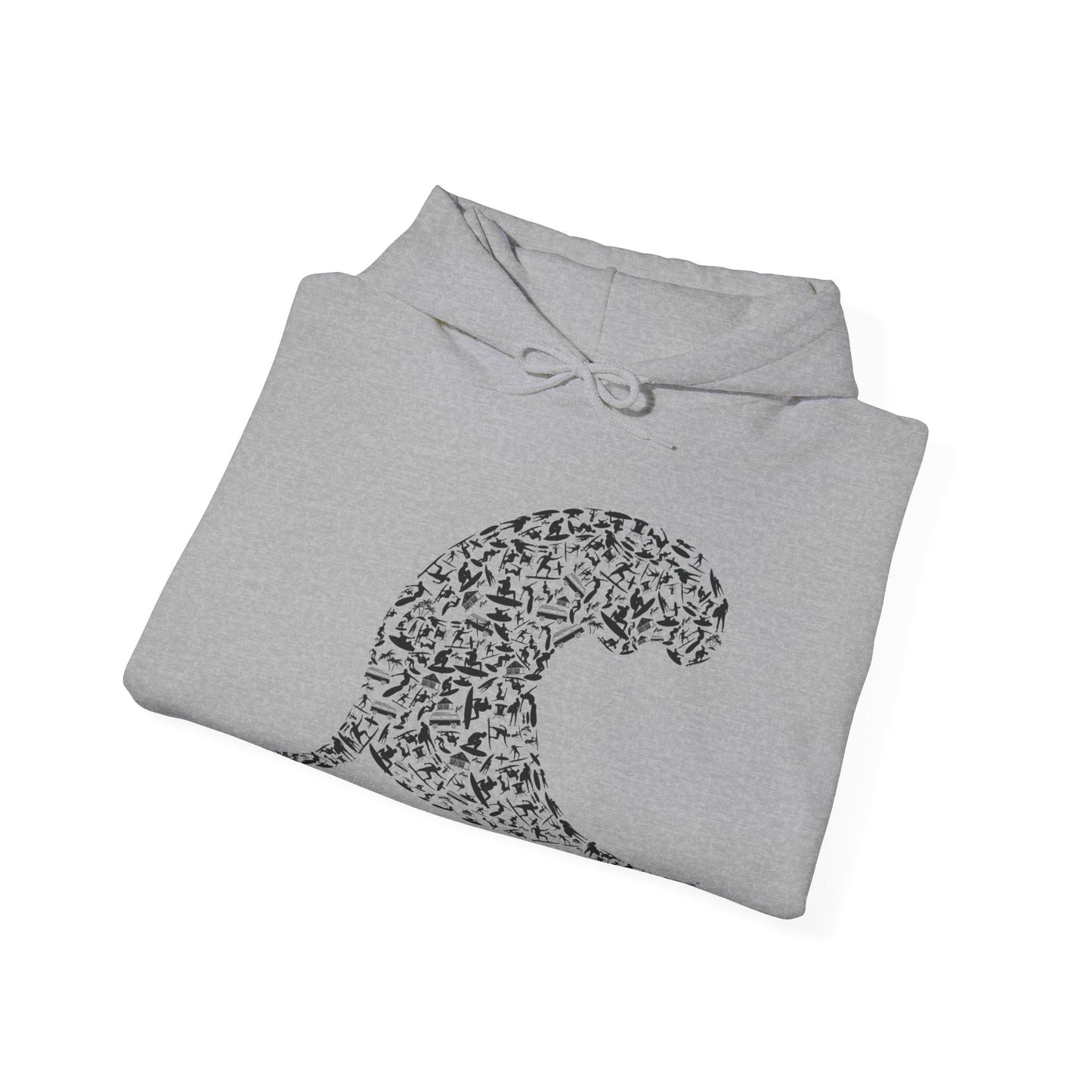 Silhouette Wave Cup For Surfer Surf Girls Surfing Hoodie