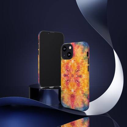 Tie-Dye Dream Pattern iPhone 13 14 15 16 Pro Max Plus Case Wireless Charging Compatible Tough Cases Protection, Magnetic Phone Case for iPhone Classic Series