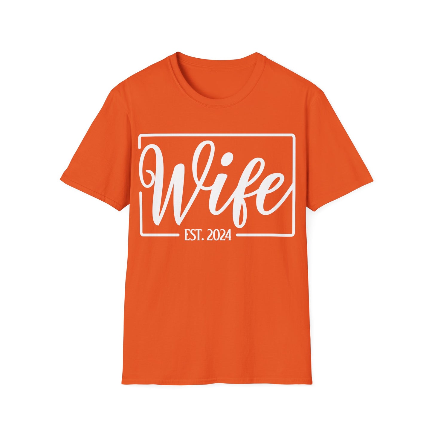 Wife Est 2024 Just Married Honeymoon Wedding Couples T-Shirt For Women T-Shirt