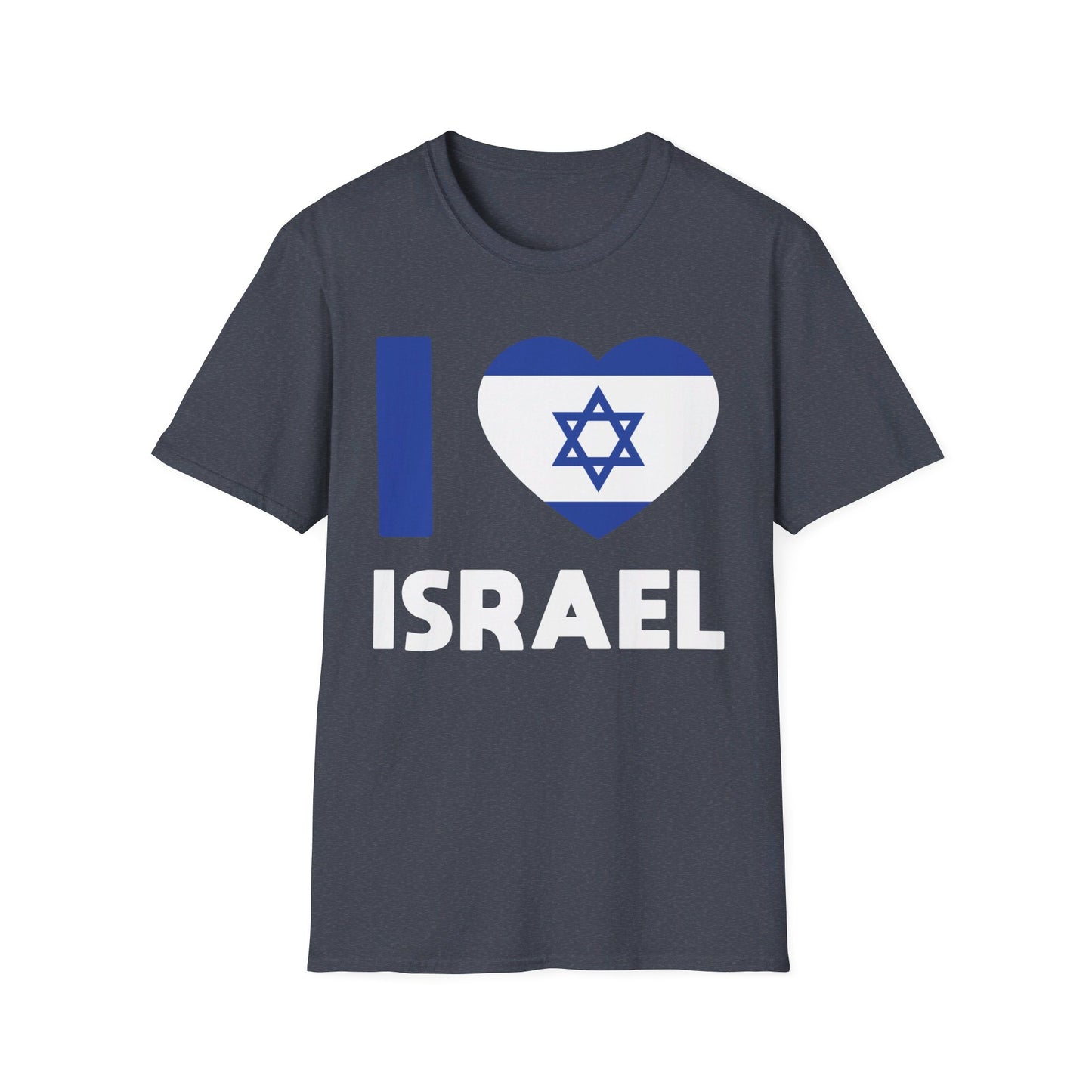 I Love Israel Flag Heart Jews Jewish T-Shirt For Men Women T-Shirt