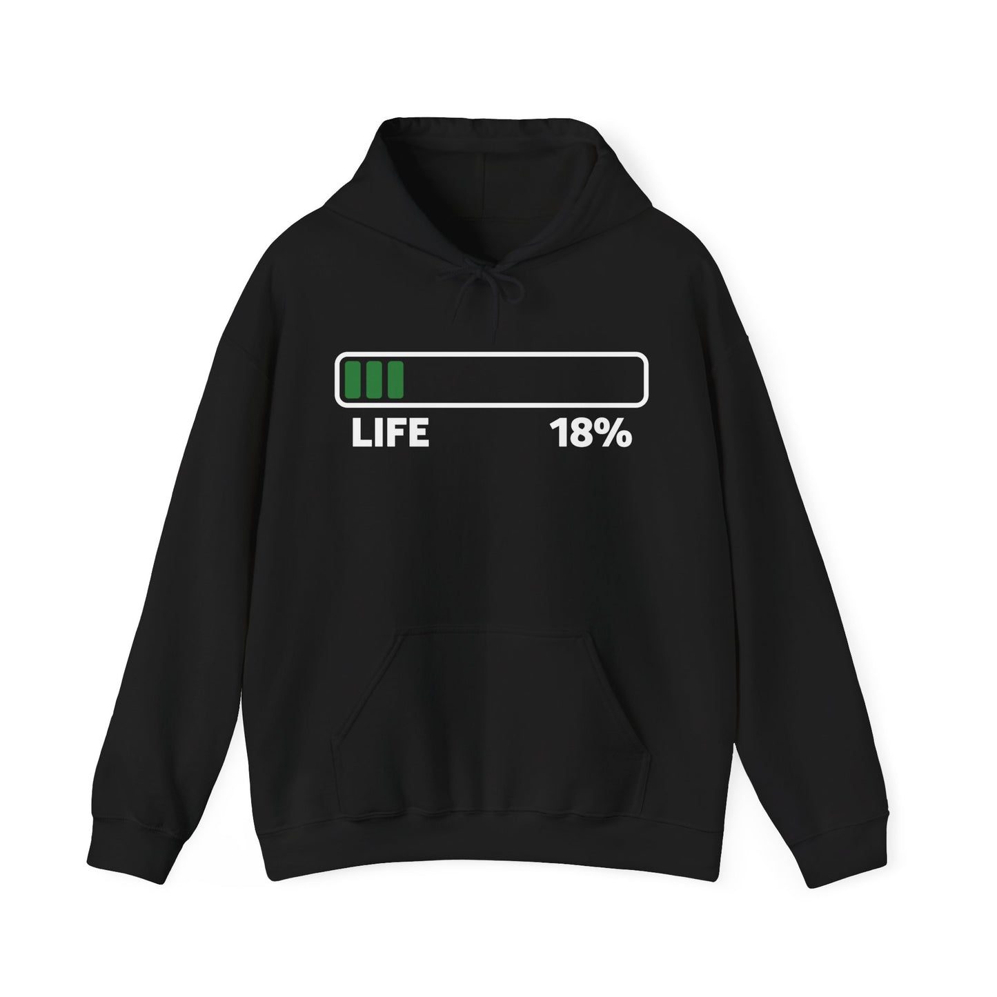 Funny Loading Bar 18% 18th Birthday Gift Hoodie, Customize the 18 With Your Age  Personalized Hoodie Men Women Kids