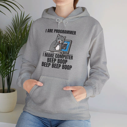 Funny I Are Programmer I Make Computer Beep Boop Cute Cat Hoodie For Men Women Hoodie