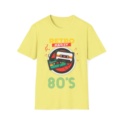 Retro Party 80's Funny Cassette Tape Vintage T-Shirt for Men Women