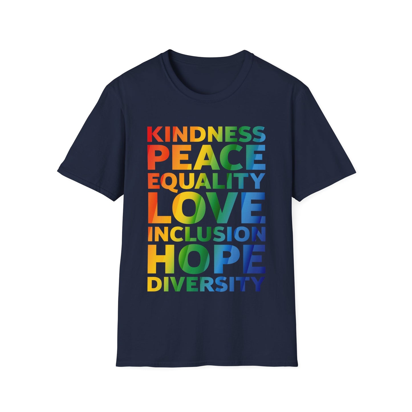 Kindness Equality Love LGBTQ Rainbow Flag Gay Pride Ally T-Shirt